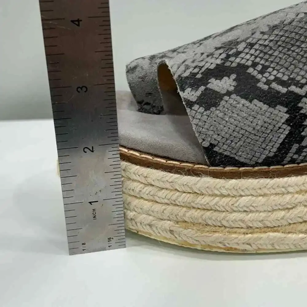 Diba True‎ Demi Chase Sz 6.5 Snake Print Gray Wedge Sandal Espadrille New In Box
